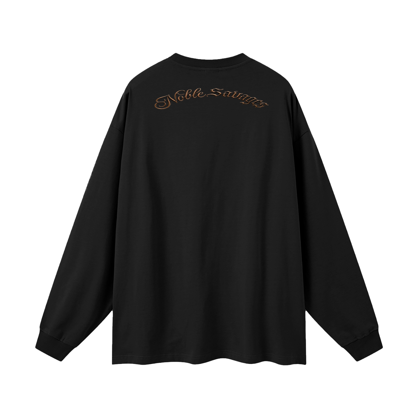 Noble Savages Indian Fighters Historical Statement Tee  Black Oversized Unisex Long Sleeve TShirt