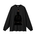 Chief Sitting Bull Silhouette Oversized Long Sleeve Shirt - Premium StreetwearOversized  Long Sleeve T-Shirt