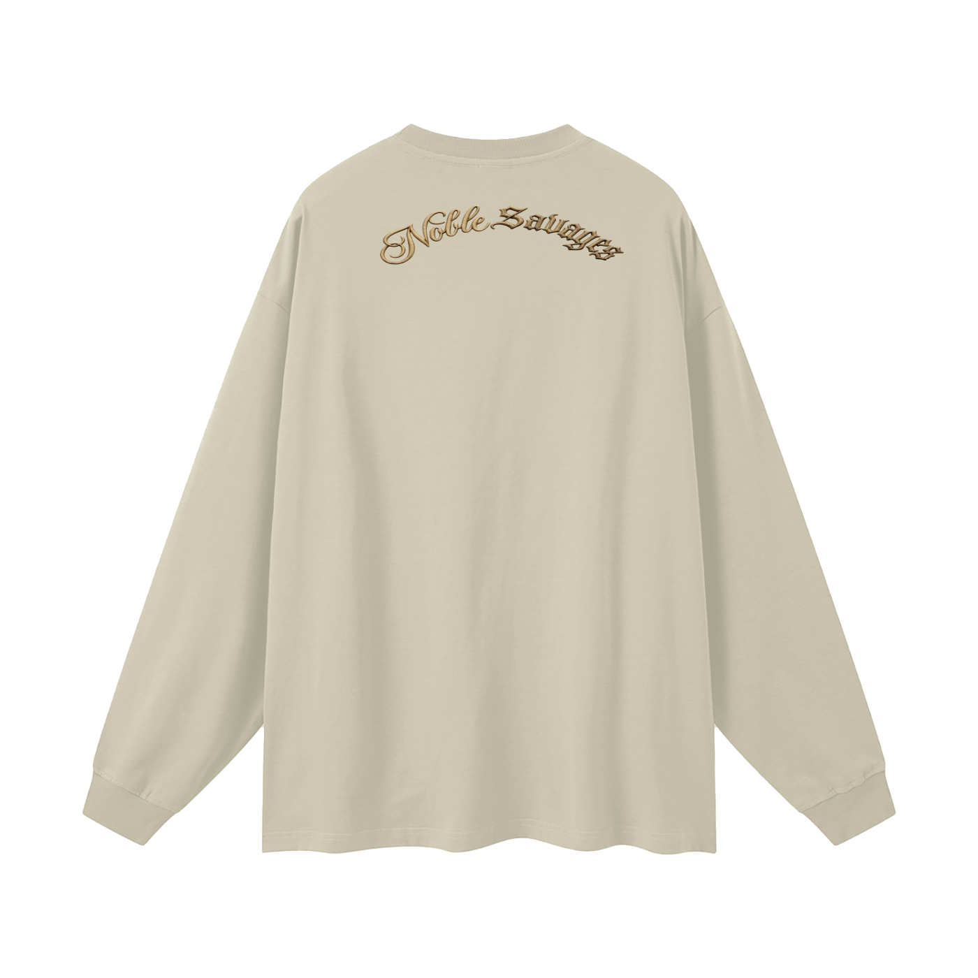 Geronimo warrior skeleton "Noble Savages" Oversized Black Long Sleeve T-shirt oversized  Long Sleeve T-Shirt