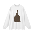 SITTING BULL warrior Silhouette oversized    Long Sleeve T-Shirt Native American Indian Made iipay Nation  of Santa Ysabel