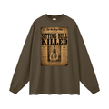 Sitting Bull Newspaper - Native American History T-shirt oversized Unisex Long Sleeve T-Shirt