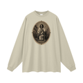 Geronimo warrior skeleton "Noble Savages" Oversized Black Long Sleeve T-shirt oversized  Long Sleeve T-Shirt