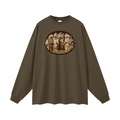 "Survivors" Of Little Big Horn. Image on front  Unisex Long Sleeve T-Shirt Native American Made Clothing
