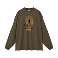 Sitting bull skeleton (image on front) Oversized  Long Sleeve T-Shirt Authentic Native Designed Skeleton Portrait Tee Shirt – Iipay Nation of Santa Ysabel Art